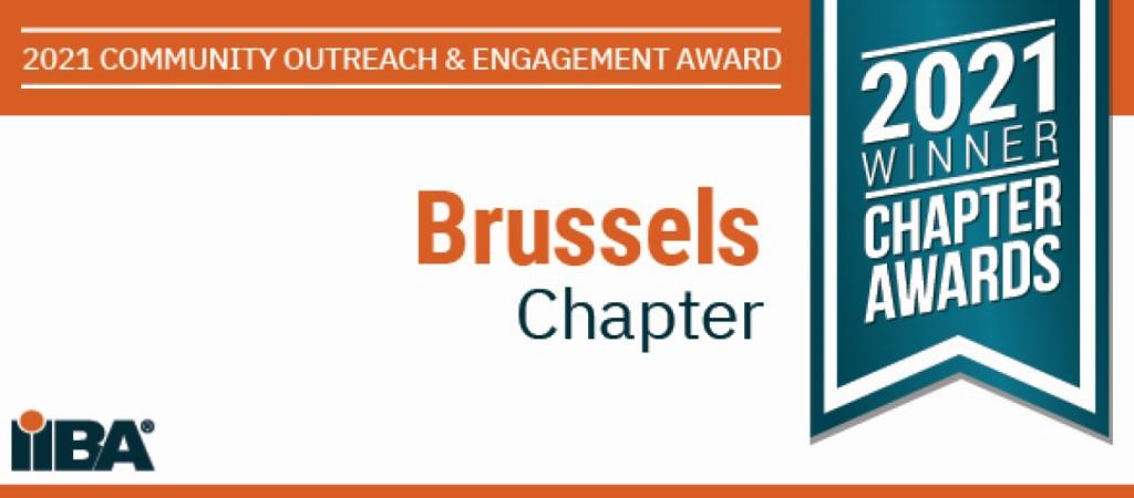 IIBA Brussels Chapter received the 2021 Community Outreach and Engagement Award